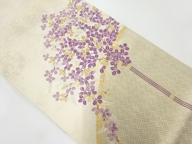 リサイクル　帝王紫玉秋花満庭文織出し袋帯